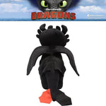 Back view of the officially licensed Franco Toothless dragon plush toy showcasing its high-quality construction.