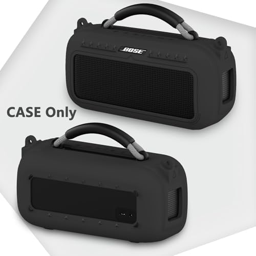 JCHPINE silicone protective skin on speaker demonstrating precise charging port cutouts.