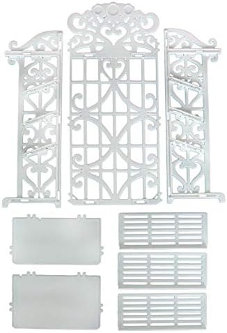 Doll shoe rack with scrollwork detail for 11.5 inch dolls