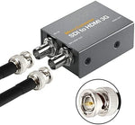 Full length shot of the heavy duty 100 feet long 4K and 8K supported SDI BNC male coaxial cord.