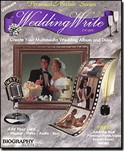 Biography software wedding album front view software packaging