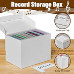 Customizable paper labels attached to the side of storage container