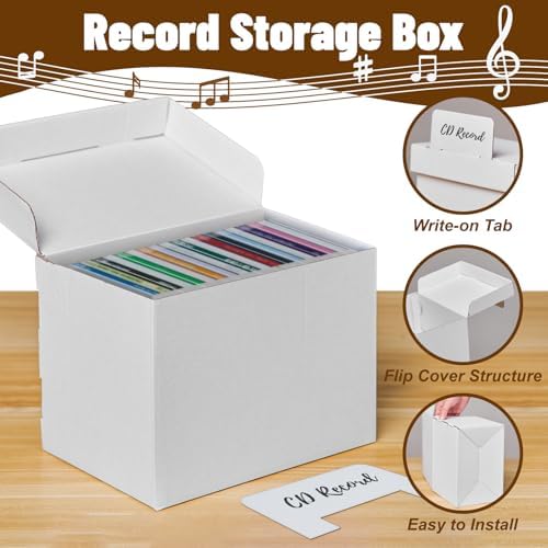 Customizable paper labels attached to the side of storage container