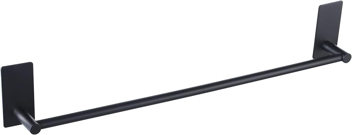 KES towel bar front view matte black finish