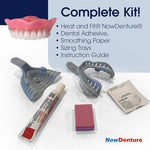 NowDenture USA made temporary immediate teeth premium kit components spread out