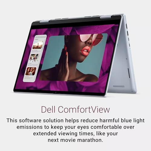 Dell Inspiron 2-in-1 laptop shown with the included 6-in-1 USB-C docking station hub.