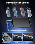 Nintendo Switch 2 clear TPU cover with thumb grips