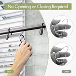 Durable five millimeter thick zinc alloy decorative hangers holding heavy fabric curtains securely.