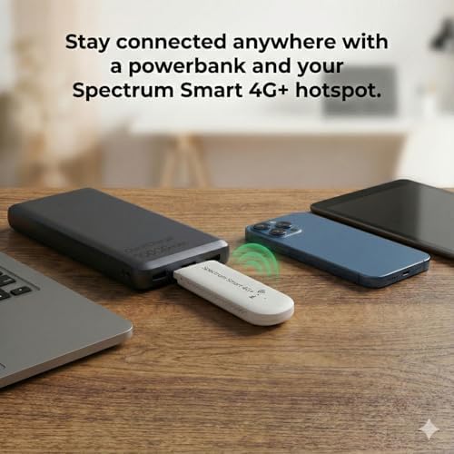 Close up of Spectrum Smart 4G LTE dongle SIM card slot and compact design