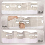 River Dream shower curtain showing the detachable snap-in fabric liner