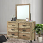 Close up view of premium English dovetail drawer construction on bedroom chest of drawers