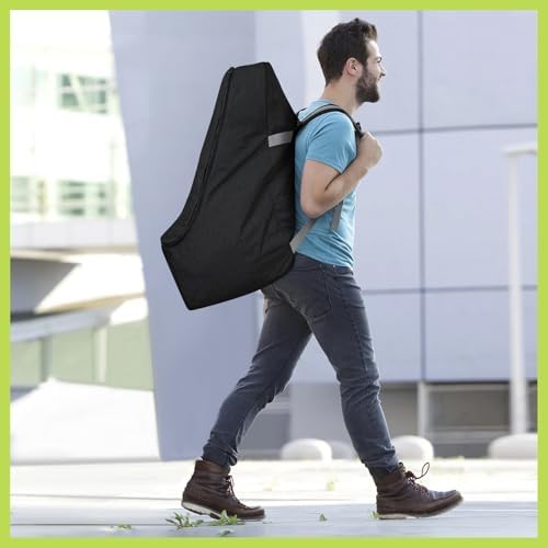 Transparent name tag slot on black car seat travel bag