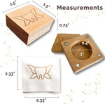Wooden tooth keepsake box with magnetic lid detail