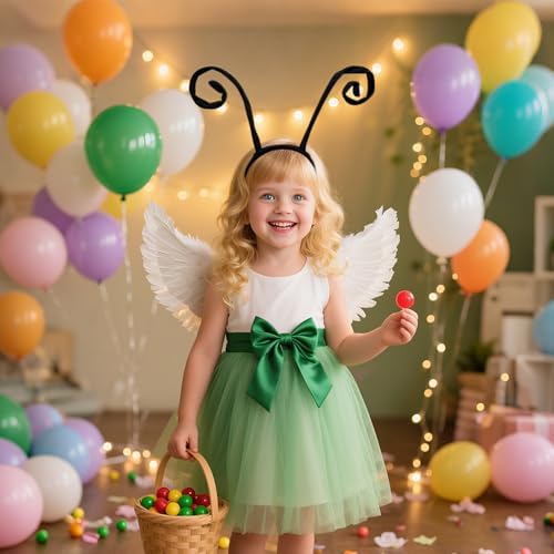 UOUYOO black bug antenna headband showing its flexibility and bendable wire mechanism.