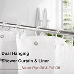 Resze rust proof anti drop bathroom hooks holding a curtain and liner