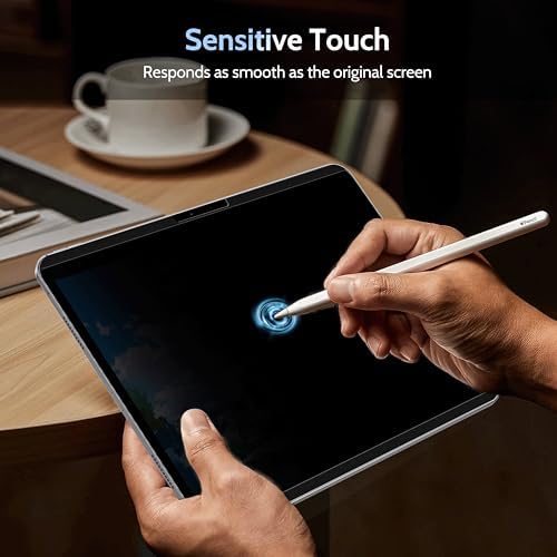 Close up of Peslv privacy screen showing touch sensitivity