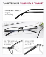 Top view of Teraise computer glasses set for men and women