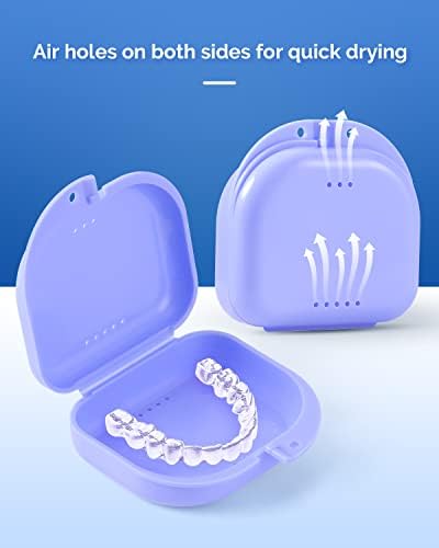 Purple JMU orthodontic storage box open showing spacious interior for aligners