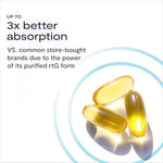 PRN Physician Recommended Nutriceuticals DE3 fish oil capsules next to the packaging bottle.