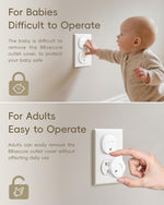 Durable ABS plastic electrical socket protectors in a 40 pack.