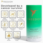 Freedom eco-friendly deodorant push up tube application demonstration.