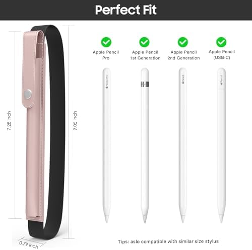 MoKo stylus sleeve with elastic band showcasing universal fitment for Apple devices