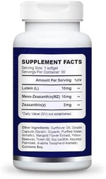 Herbal Bee Eye Supplement label highlighting the 22 milligram carotenoid blend.