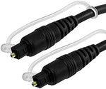 Close up of Monoprice optical cable gold-plated ferrule connector.