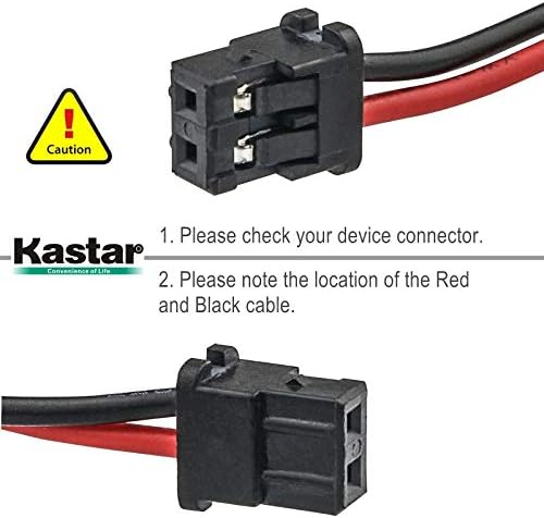 Close up view of the 1000mAh connection terminal plug and wire leads