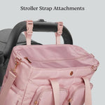 Side profile of Huggies Signature Hug Diaper Bag showing bottle pockets