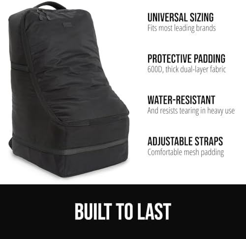 Gorilla Grip car seat bag showing backpack strap design