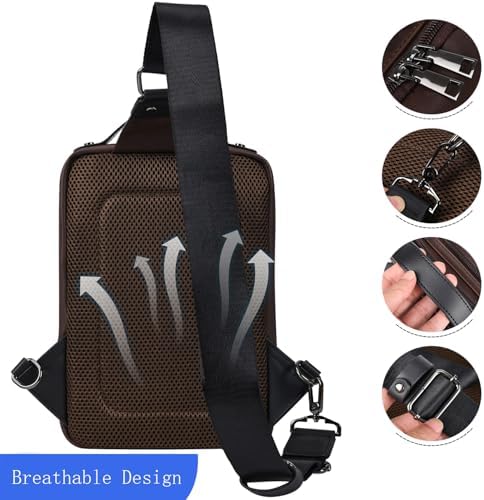 Caaordkso 7-11 Inch Tablet Sleeve Bag Coffee worn on shoulder