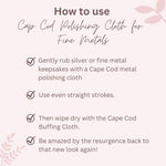Cape Cod anti-tarnish protective finish cloths for brass and copper.