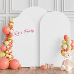 Three tiered wedding arch stand covers measuring seven feet and six feet heights.