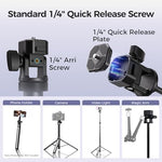 Leekai camera tripod folded for travel inside a backpack