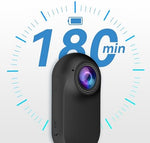 Xilecam Wearable Camera alongside the included thirty-two gigabyte memory card and reader.