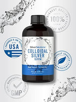Carlyle Colloidal Silver vegetarian non-GMO and gluten-free certification icons on bottle