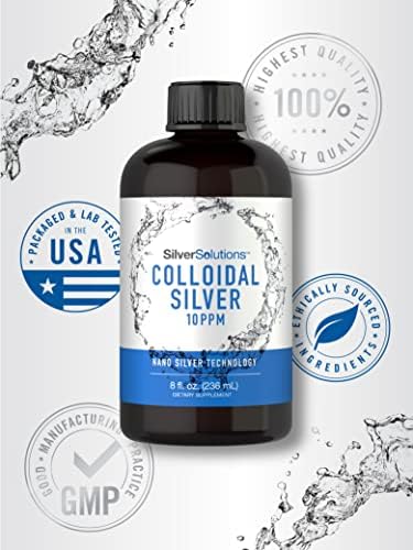 Carlyle Colloidal Silver vegetarian non-GMO and gluten-free certification icons on bottle