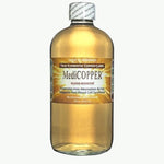 Nutraneering MediCOPPER True Colloidal Copper liquid trace mineral supplement nutritional facts label side view.