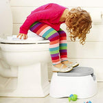 Removable bowl and built in splash guard detail of the Munchkin potty system