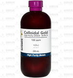 Sirius Metals Gold Nanoparticle Solution 250 milliliter bottle label