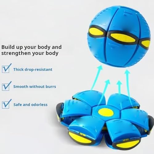 Gcvsdoa transforming flying saucer toy compressed into a flat disc shape
