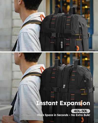 Tolaccea flight approved duffel backpack showcasing the side water bottle holder and side mesh zip pocket.