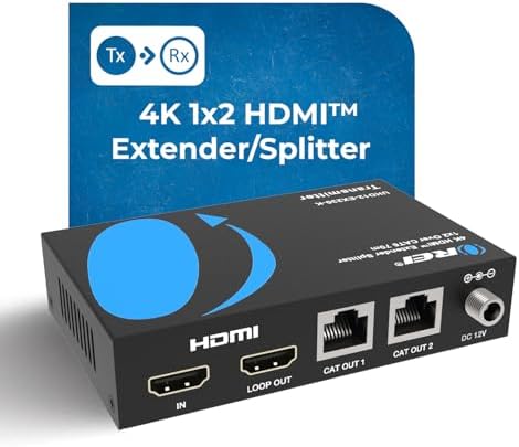 Orei long distance video splitter receiver units with local loop out connectivity