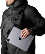 Alpaka Bravo Sling Pro open compartment showing tech storage