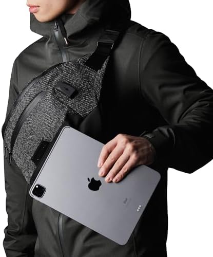 Alpaka Bravo Sling Pro open compartment showing tech storage