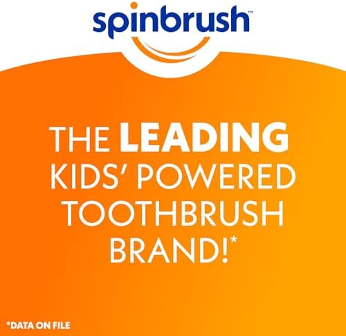 Side profile of Spinbrush Kids electric toothbrush showing the compact size for small hands