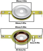 Four piece bullet tweeter diaphragm kit components