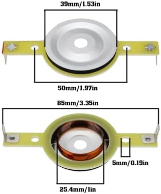 Four piece bullet tweeter diaphragm kit components