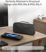 Open view of the Syntech protective travel bag revealing custom molded compartments for the handheld console.